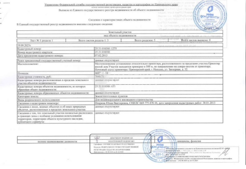 Продажа участка Заозерная