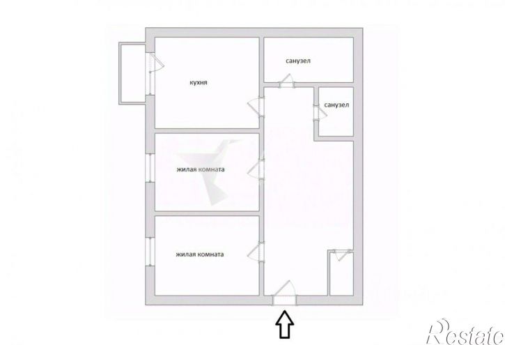 2-комн квартира ул Ленинская, 5,  д. 5