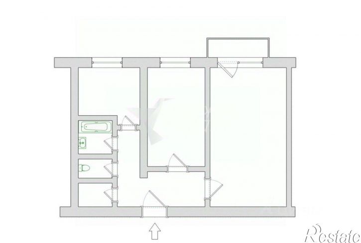 2-комн квартира ул Первостроителей, 4,  д. 4