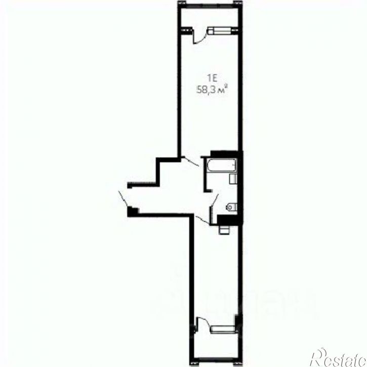 1-комн квартира в новом доме Комсомольская улица, 34А,  д. 34А