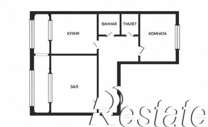 2-комн квартира улица Астафьева, 27,  д. 27